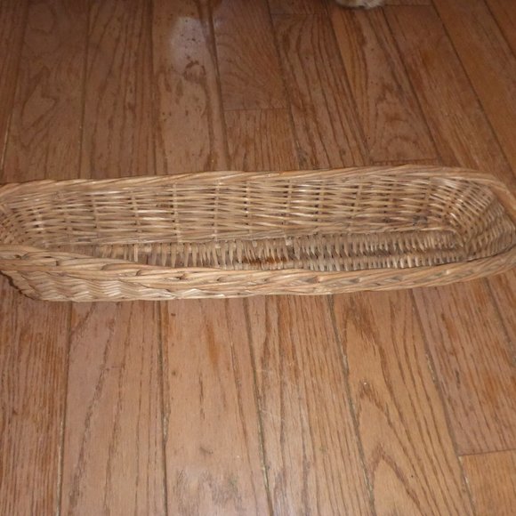 Long Narrow Wicker Basket - Picture 1 of 2